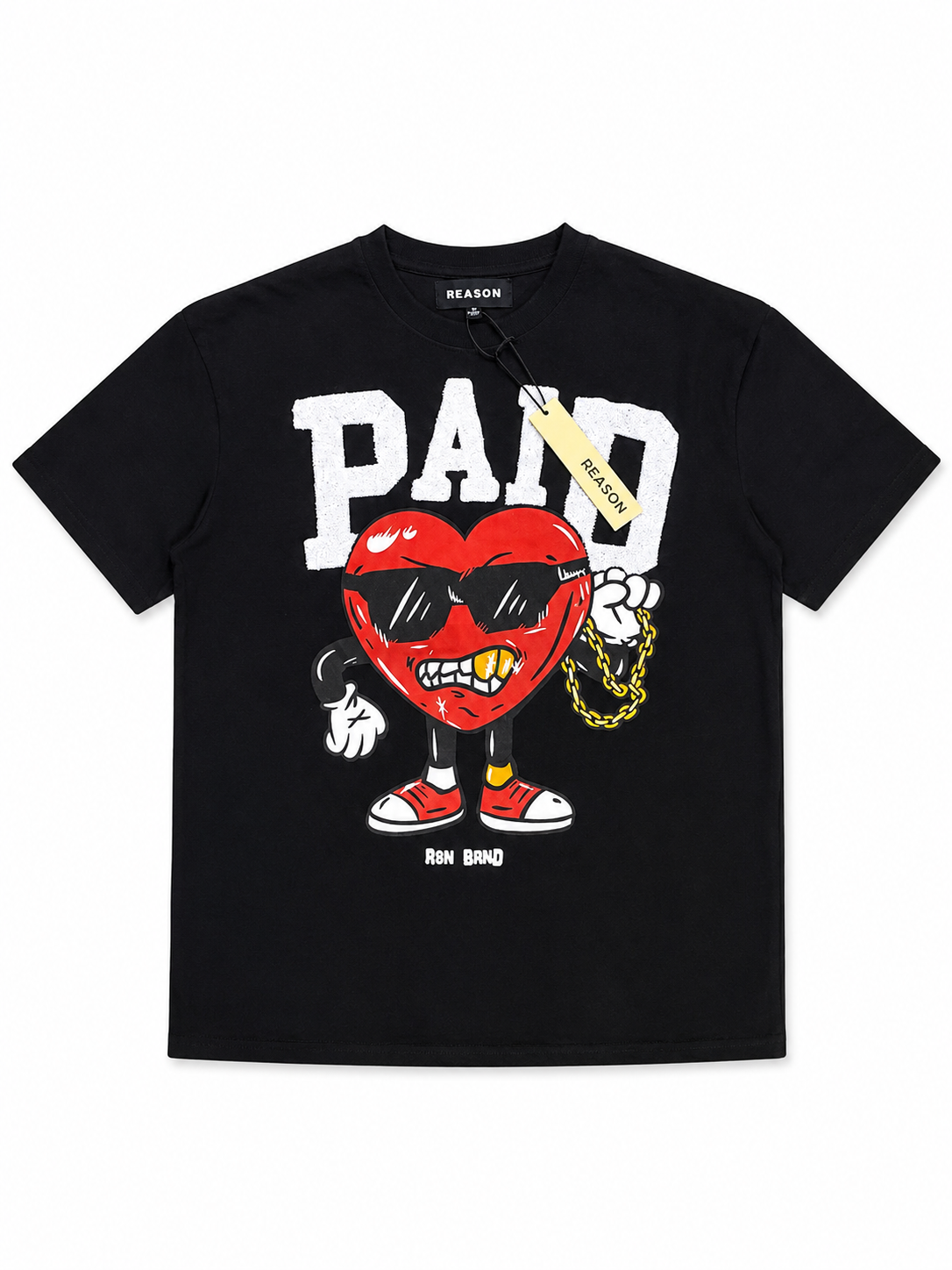 Reason Streetwear Graphic Tee-Black Size M