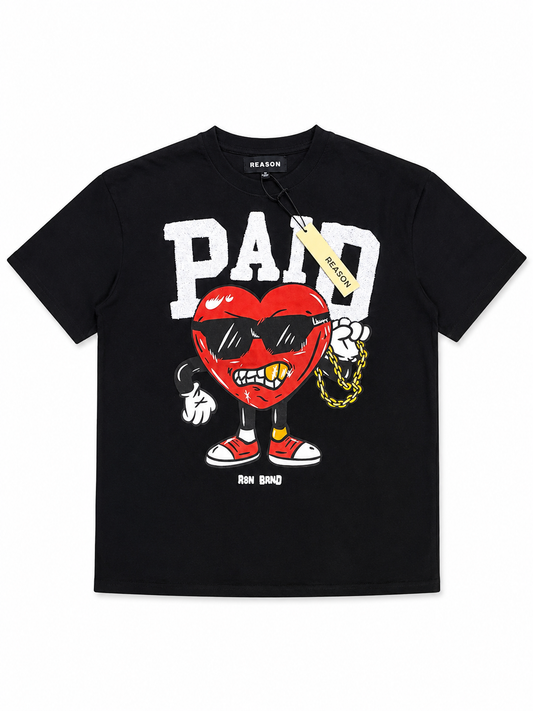 Reason Streetwear Graphic Tee-Black Size M