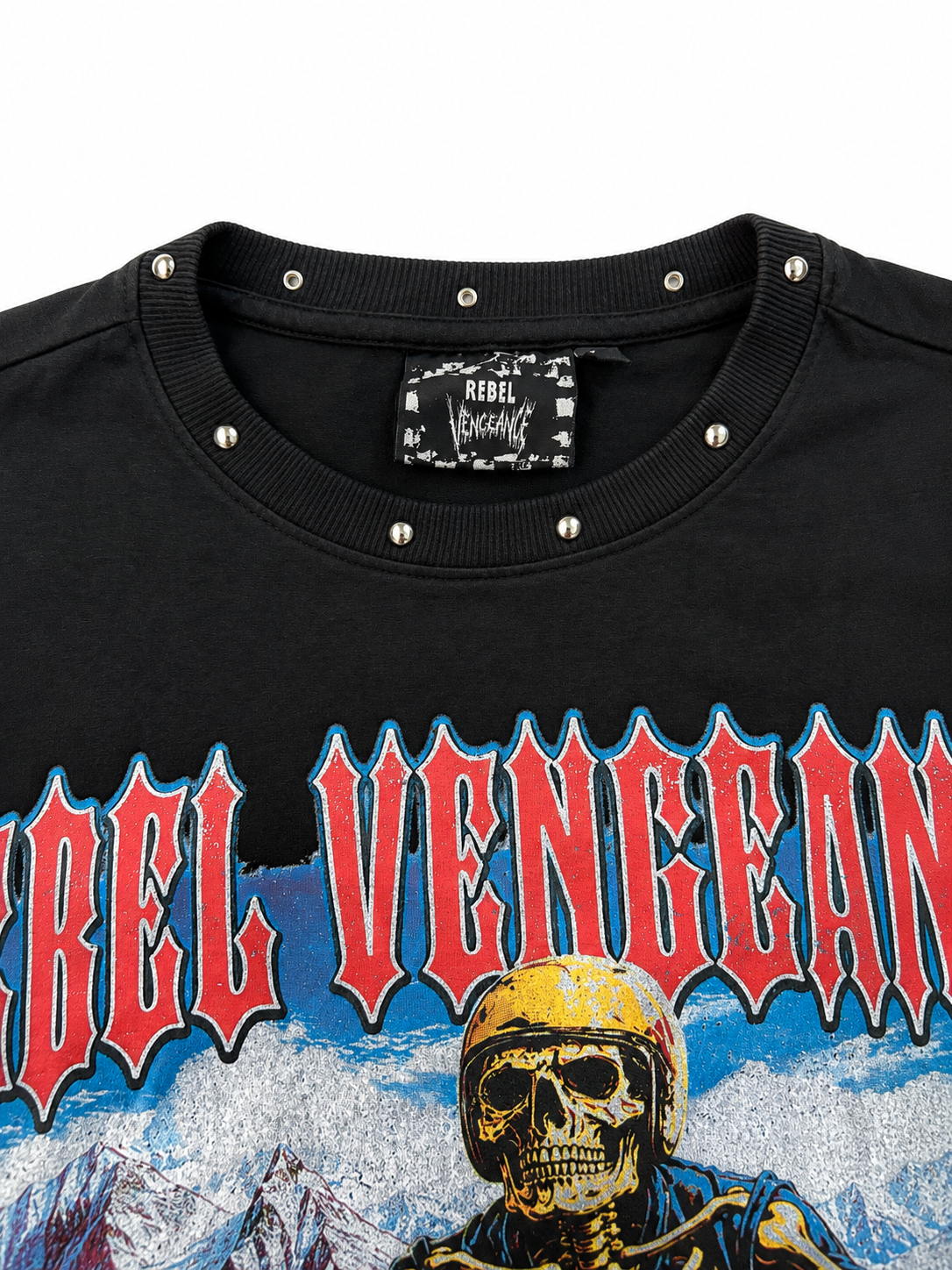 Rebel Vengeancev Skeleton Rider Graphic T-Shirt Size XL